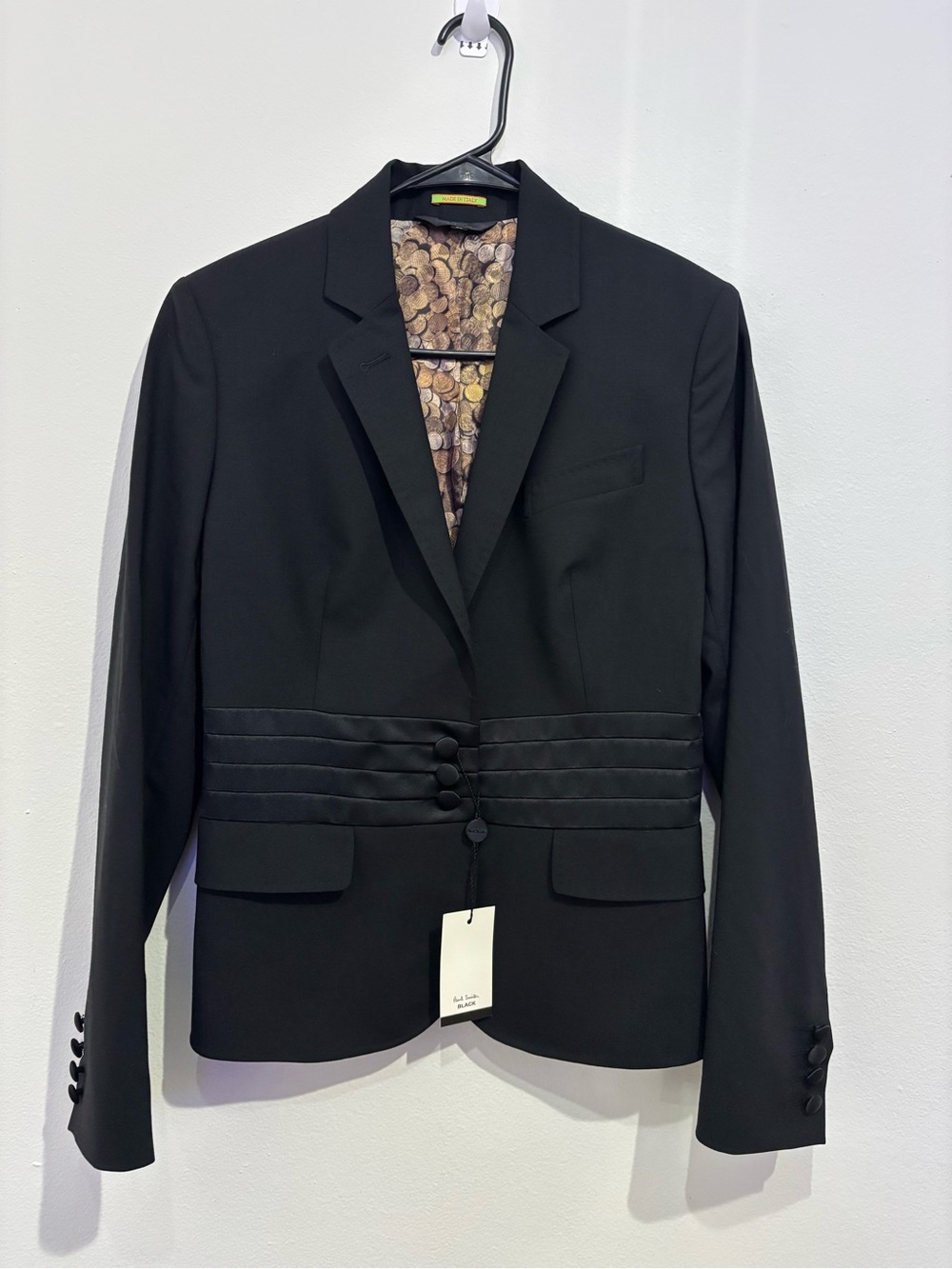 NWT Paul Smith Woven Elastane Blazer Size 42